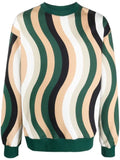 Camper wave-pattern cotton sweatshirt