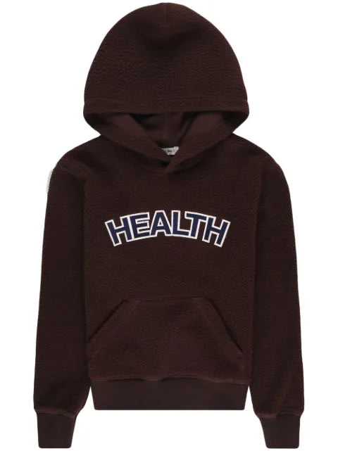 Sporty & Rich slogan-patch fleece hoodie
