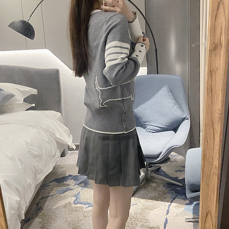 Thom Browne Women's Dog Pattern Pullover Sweater
