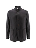 Hevo mandarin-collar button-up jacket