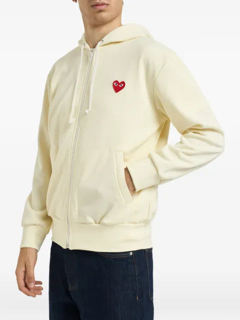 Comme Des Garçons Play heart-patch zip-up hoodie