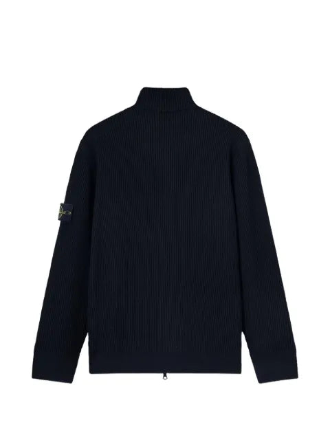 Stone Island ribbed-knit zip-up cardigan