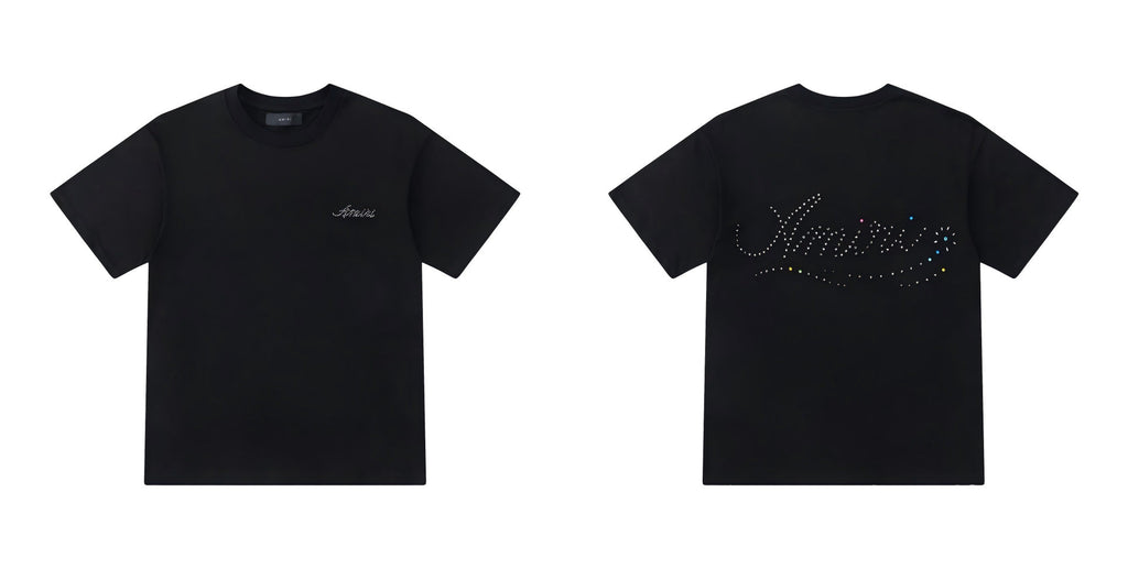 Amiri Club Letter Graphic Crew Neck T-Shirt Unisex