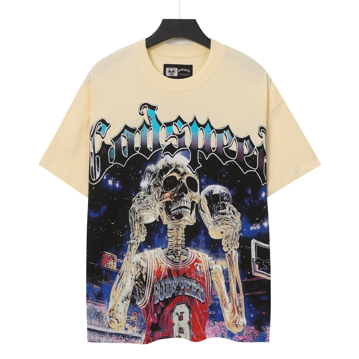 Godspeed Skeleton Basketball Graphic T-Shirt