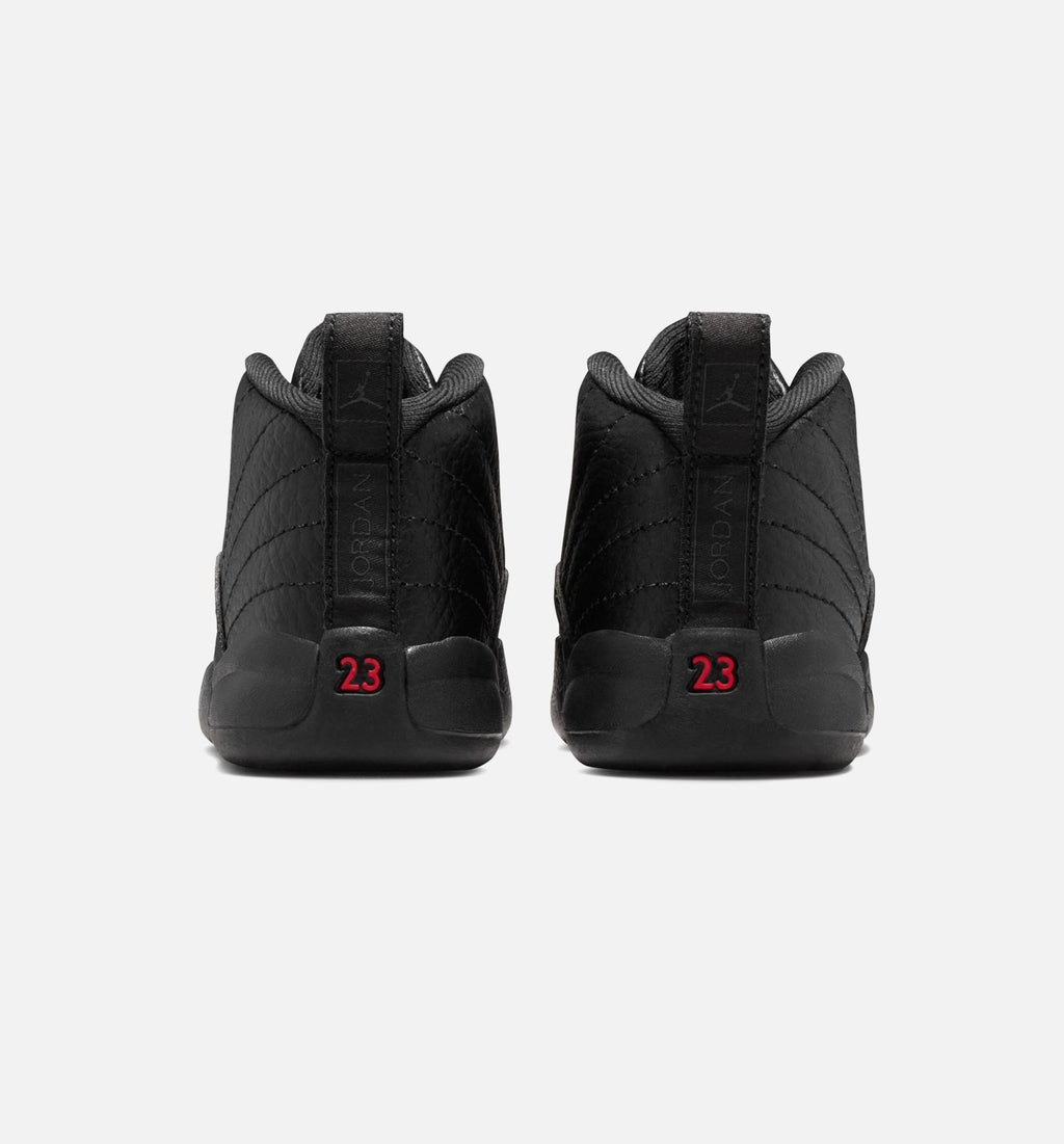 Air Jordan 12 Retro Bloodline Infant/Toddler Lifestyle Shoe - Black/Varsity Red